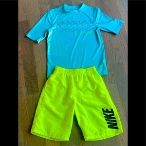 Nike boy swim trunks size L & Cat & Jack top size 12/14 y